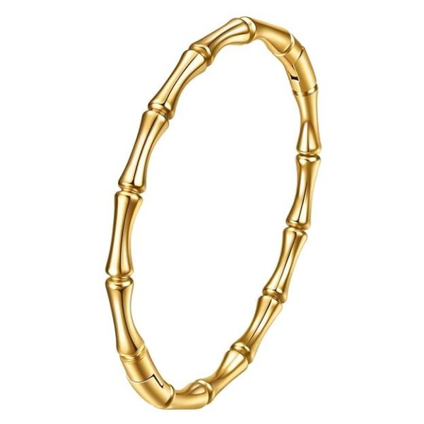 Golden Bamboo Cuff Bangle