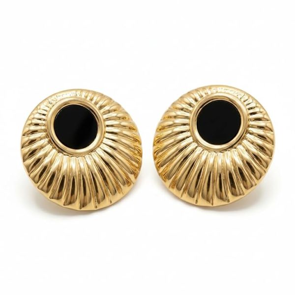 Midnight Halo Stud Earrings