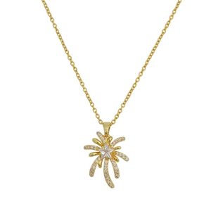 Celestial Starburst Sleek Pendant Necklace