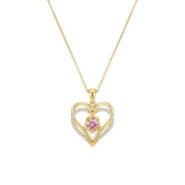 Blush Heart Radiance Sleek Pendant Necklace